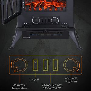 HOMCOM Free Standing Electric Fireplace Stove's controls.