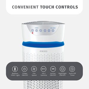 HoMedics TotalClean Air Purifier's controls.