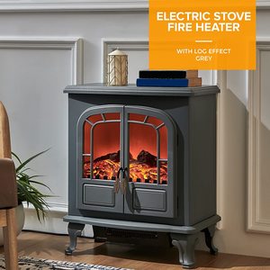 LIVIVO Electric Stove Heater Fireplace in use.