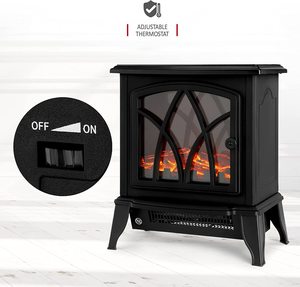 NETTA Electric Fireplace Stove Heater's adjustable thermostat.