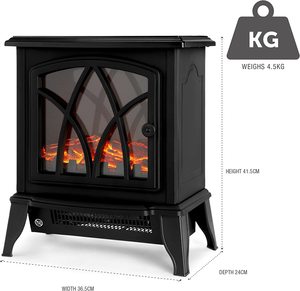 NETTA Electric Fireplace Stove Heater's weight and dimensions.