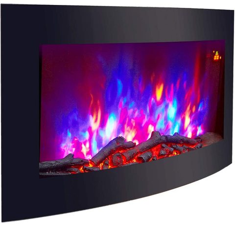 Main view of the TruFlame Wall Mounted Electric Fireplace.